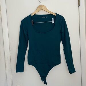 Abercrombie & Fitch Blue Long Sleeve Fitted Bodysuit